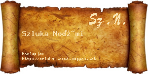 Szluka Noémi névjegykártya